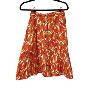 Anthropologie‎ Maeve Banana Grove Midi Skirt